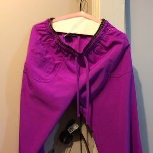 Heart soul tie scrub pants